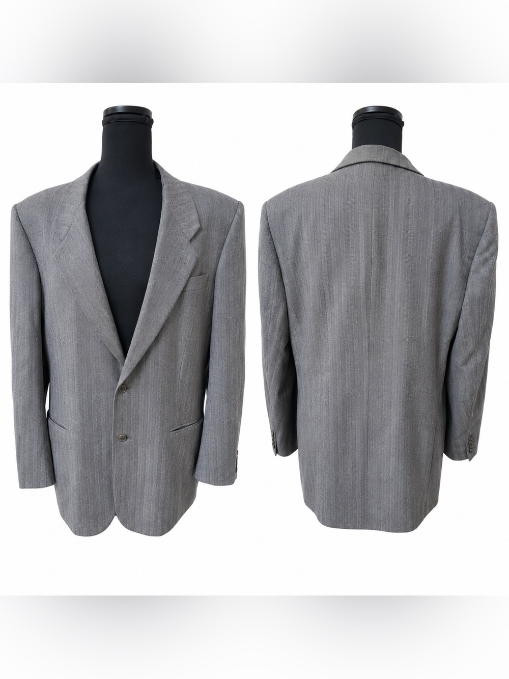 Giorgio Armani Le Collezioni Gray Wool Blazer 40R Made in Italy